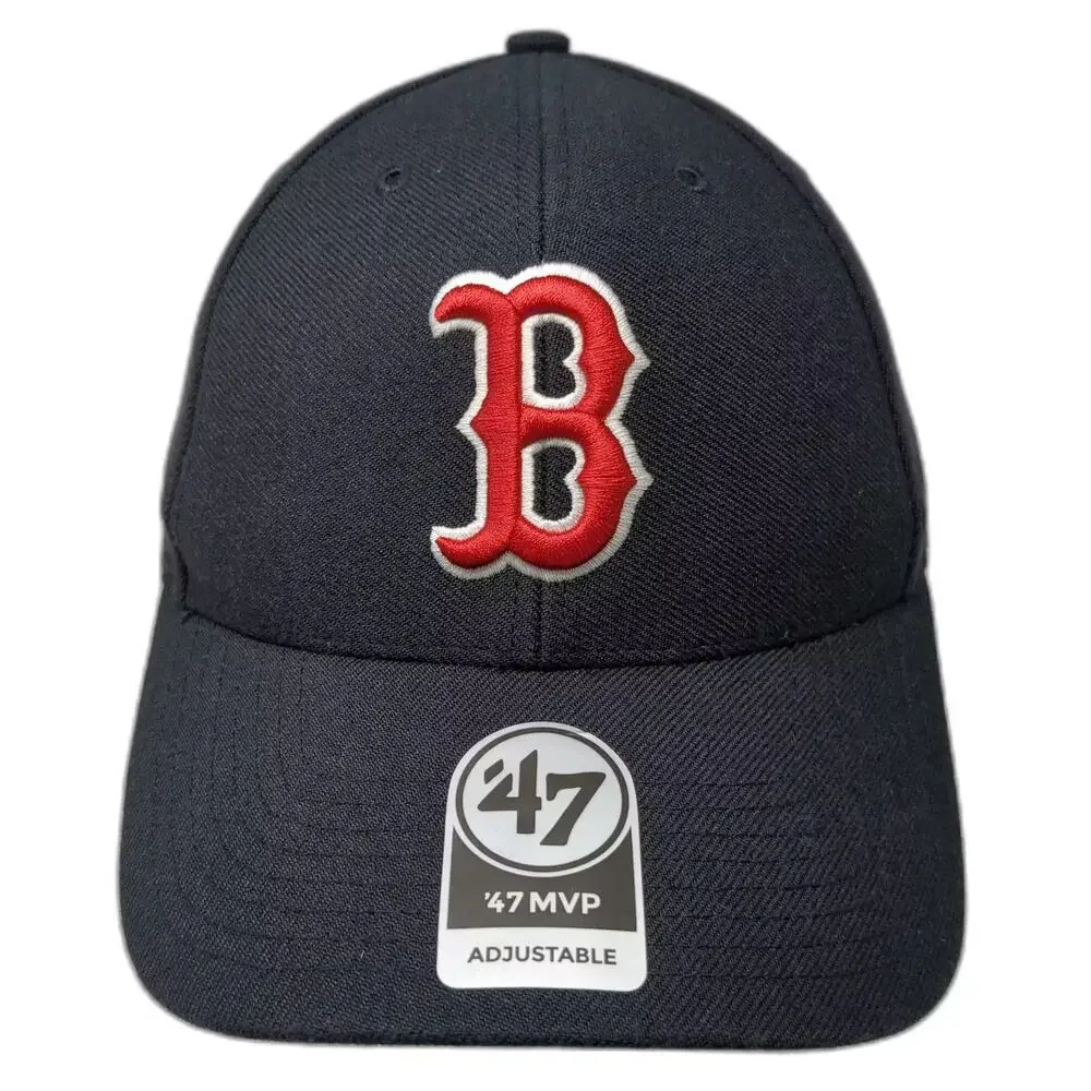 Boston Red Sox MLB '47 Baseball Cap Black One Size Adjustable '47 MVP Logo